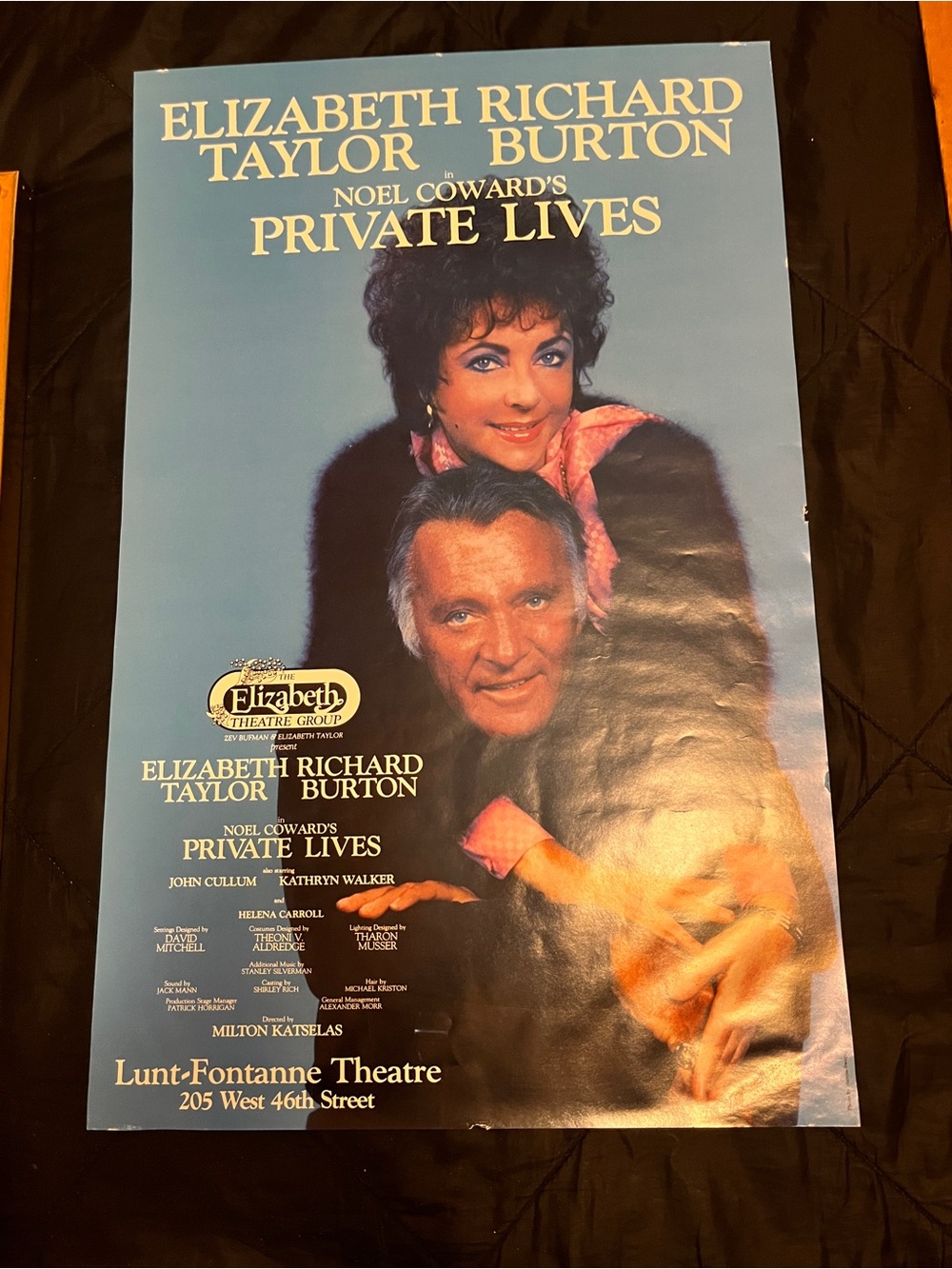 Private Lives Vintage Theater Poster - Elizabeth Taylor & Richard Burton